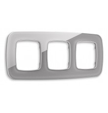 Рамка на 3 поста Ambrella Volt OF320503 Radian Стекло органическое