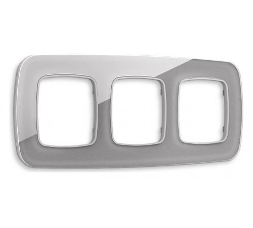 Рамка на 3 поста Ambrella Volt OF320503 Radian Стекло органическое