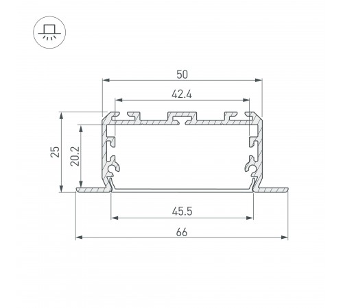 Профиль встраиваемый Arlight 028919 KLUS-POWER