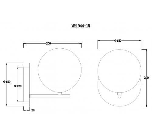 Бра MyFar MR1944-1W Aerton