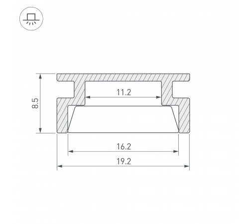 Профиль встраиваемый Arlight 012090 HR-2000
