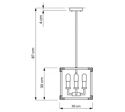 Люстра на штанге LUMINA DECO LDP 1140-4 BK+MD Waldorf