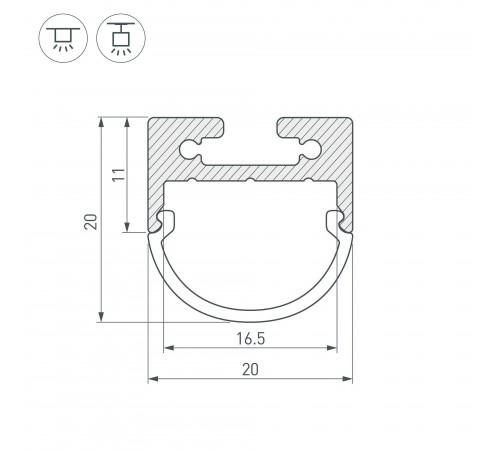 Короб универсальный Arlight 025871 ROUND