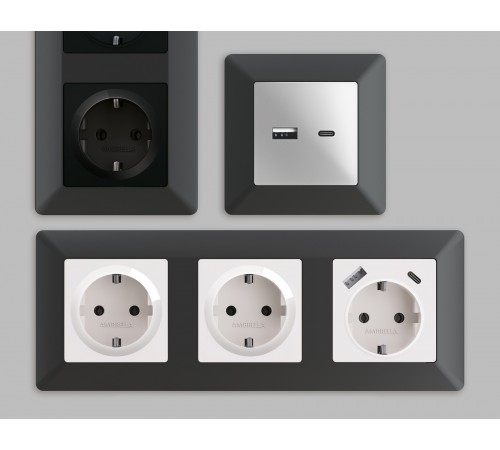 Рамка на 4 поста Ambrella Volt AF110804 Line