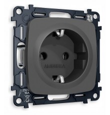 Розетка с заземлением, без рамки Ambrella Volt MO906010 Quant