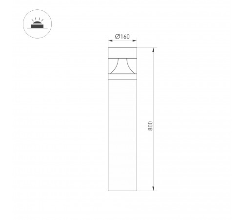 Наземный низкий светильник Arlight 045533 LGD-LANDMARK-BOLL