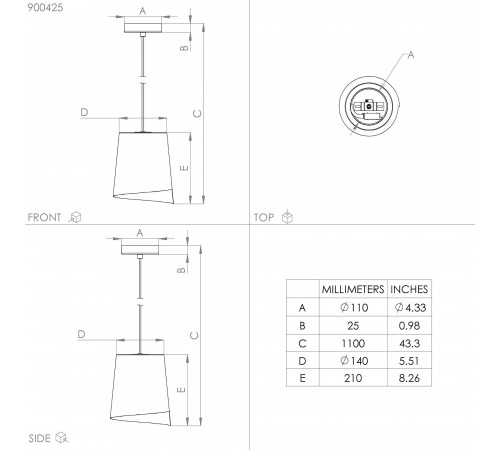 Подвесной светильник Eglo 900425 Bolivia