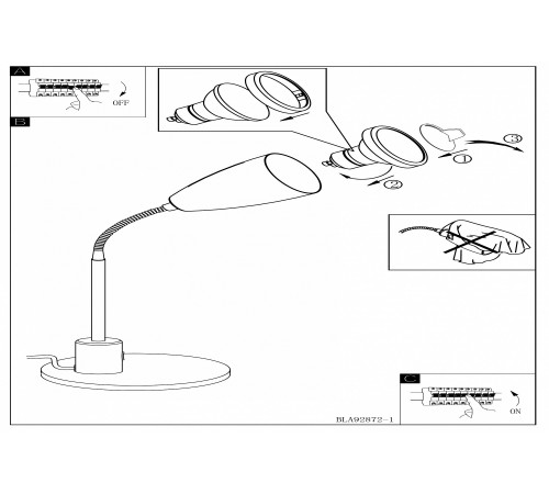 Настольная лампа офисная Eglo 92873 Fox