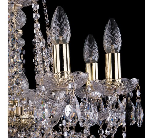 Подвесная люстра Bohemia Ivele Crystal 1413/8/165/G/Tube 1413