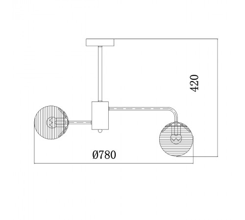 Люстра на штанге Escada 646/8P Twilight