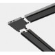 Соединитель угловой L-образный для треков накладных Italline IT09-9029 black IT09