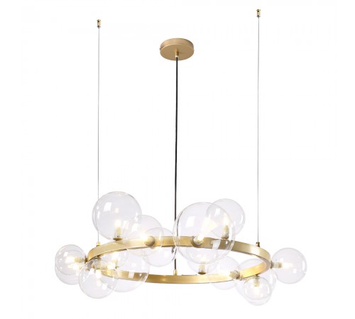 Люстра Crystal Lux AGATA SP15 V2 GOLD/TRANSPARENTE