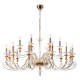 Люстра Crystal Lux CATARINA SP12+6 V2 GOLD/TRANSPARENT-COGNAC