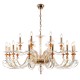 Люстра Crystal Lux CATARINA SP12+6 V2 GOLD/TRANSPARENT-COGNAC