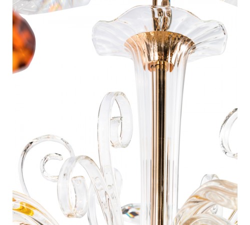 Люстра Crystal Lux CATARINA SP8 V2 GOLD/TRANSPARENT-COGNAC