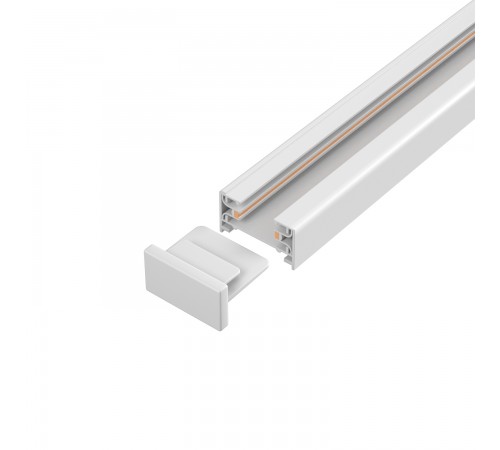 Шинопровод однофазный с питанием и заглушкой Crystal Lux CLT 0.11 01 L1000 WH