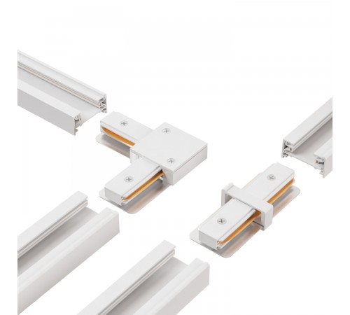 Шинопровод однофазный с питанием и заглушкой Crystal Lux CLT 0.11 01 L1000 WH