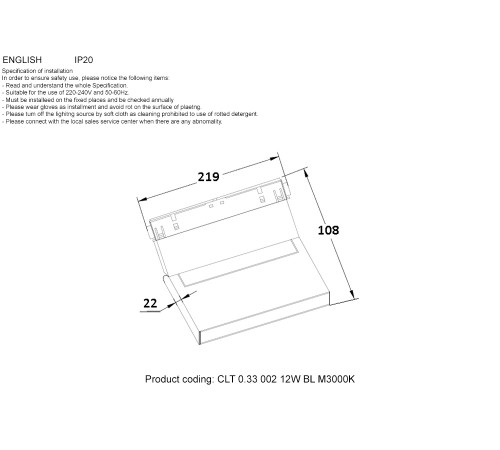 Светильник трековый магнитный Crystal Lux CLT 0.33 002 12W BL M3000K