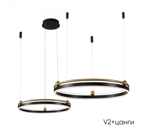 Люстра Crystal Lux FERNANDO SP123W LED  BLACK/GOLD