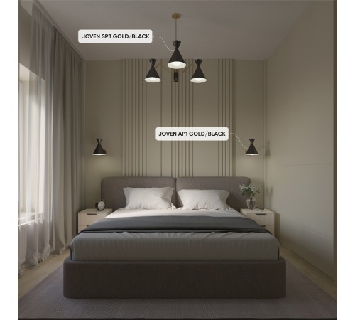 Бра Crystal Lux JOVEN AP1 GOLD/BLACK