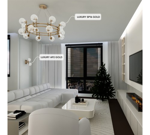 Люстра Crystal Lux LUXURY SP16 GOLD