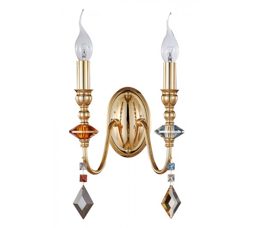 Бра Crystal Lux MERCEDES AP2 GOLD/COLOR