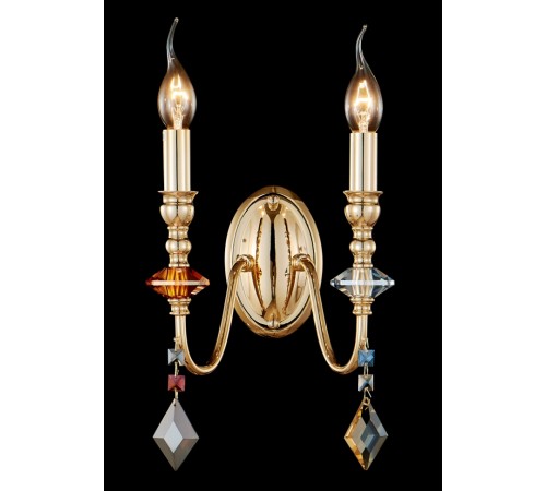 Бра Crystal Lux MERCEDES AP2 GOLD/COLOR