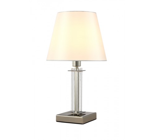 Настольная лампа Crystal Lux NICOLAS LG1 NICKEL/WHITE