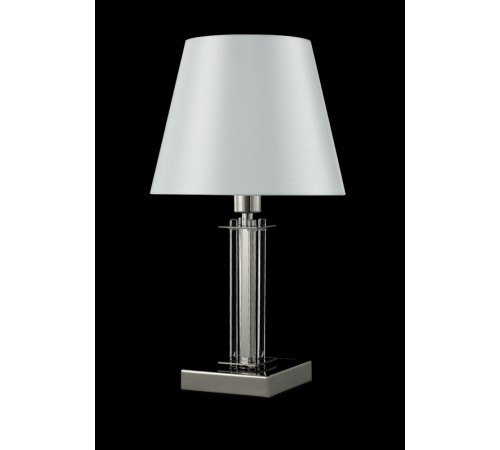 Настольная лампа Crystal Lux NICOLAS LG1 NICKEL/WHITE