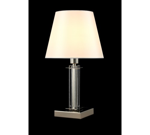 Настольная лампа Crystal Lux NICOLAS LG1 NICKEL/WHITE