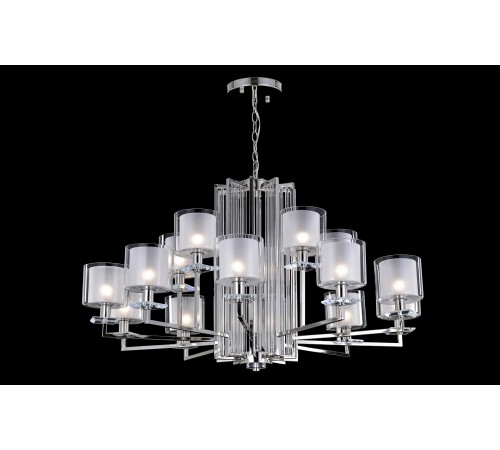 Люстра Crystal Lux NICOLAS SP-PL10+5 NICKEL/WHITE