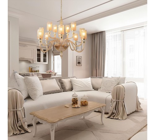 Люстра Crystal Lux SILVESTRO SP12 AMBER