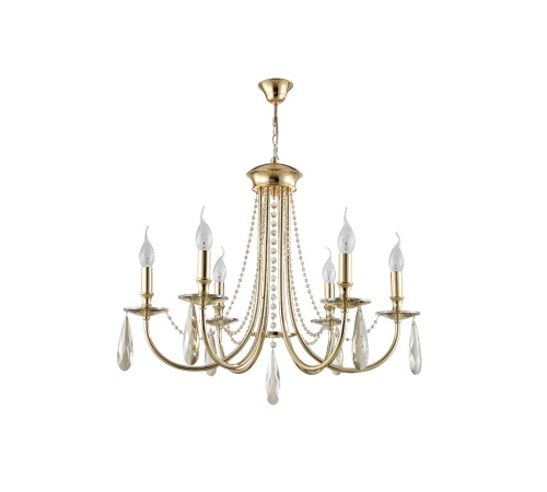 Люстра Crystal Lux VICTORIA SP6 GOLD/AMBER
