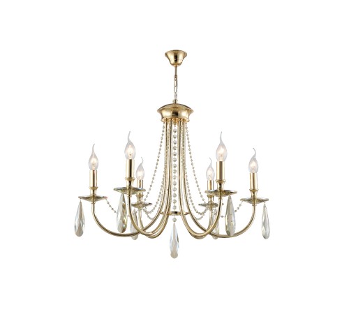Люстра Crystal Lux VICTORIA SP6 GOLD/AMBER