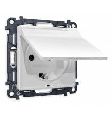 Розетка с заземлением и со шторкой, без рамки с крышкой Ambrella Volt MA128010 Quant