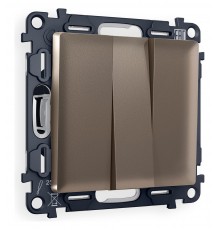 Выключатель трехклавишный без рамки Ambrella Volt MA635010 Quant