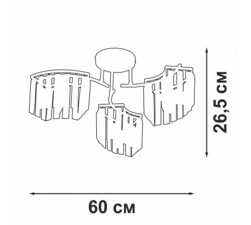Потолочная люстра Vitaluce V5884-0/3PL V5884