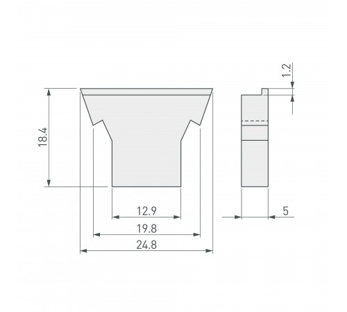 Заглушка для профиля Arlight 027736 KLUS