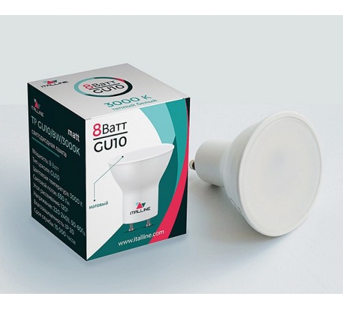 Лампа светодиодная Italline TP GU10/8W/3000K matt TP