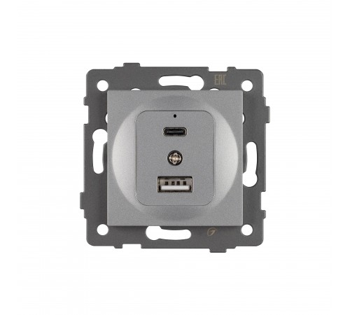 Механизм розетки 2хUSB type A и C Arlight 49840 SCT