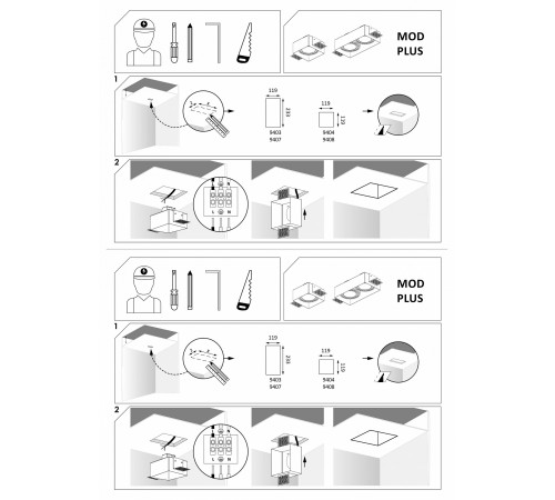 Встраиваемый светильник Nowodvorski 9408 Mod Plus
