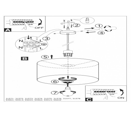 Подвесной светильник Eglo 31575 Pasteri