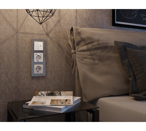 Рамка на 3 поста Ambrella Volt AF330653 Platos Стекло органическое