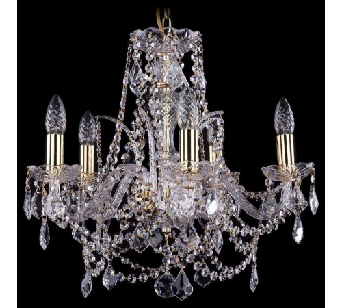 Подвесная люстра Bohemia Ivele Crystal 1411/5/160/G/Leafs 1411