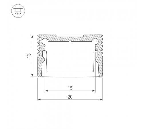 Профиль накладной Arlight 036036 SL-SLIM