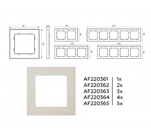 Рамка на 3 поста Ambrella Volt AF220363 Techno