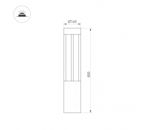 Наземный низкий светильник Arlight 045537 LGD-CASTELLO-BOLL