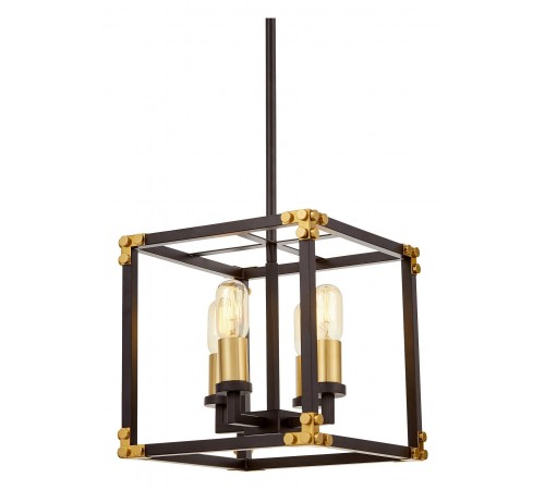 Люстра на штанге LUMINA DECO LDP 1140-4 BK+MD Waldorf