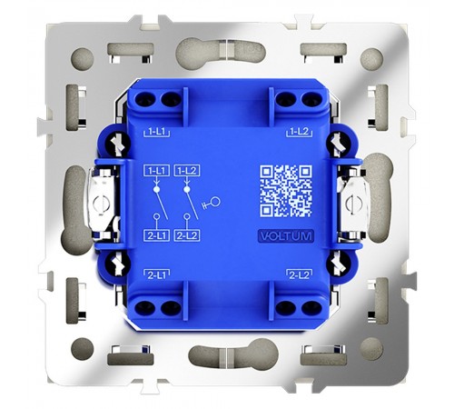 Выключатель двухклавишный без рамки Voltum VLS020105 S70