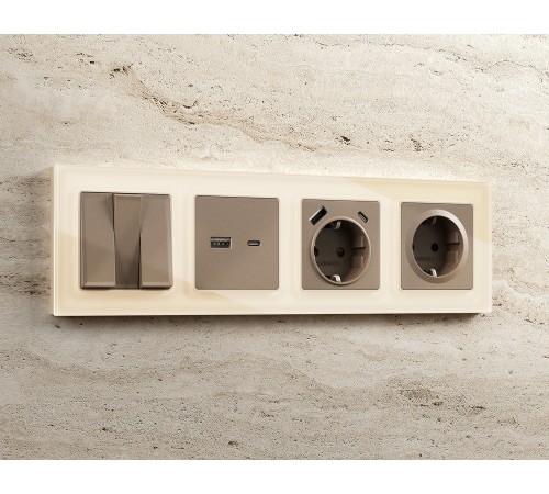 Накладка для розетки с заземлением Ambrella Volt AP6360 Quant